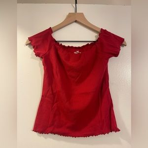 Hollister Red Off the shoulder Top